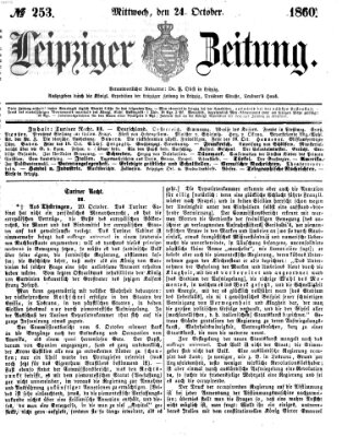 Leipziger Zeitung Mittwoch 24. Oktober 1860