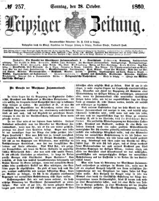 Leipziger Zeitung Sonntag 28. Oktober 1860