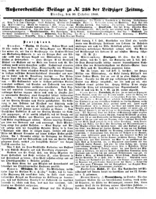 Leipziger Zeitung Dienstag 30. Oktober 1860