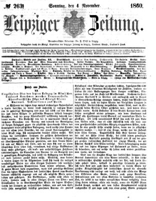 Leipziger Zeitung Sonntag 4. November 1860