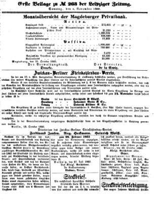 Leipziger Zeitung Sonntag 4. November 1860