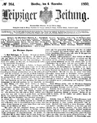 Leipziger Zeitung Dienstag 6. November 1860