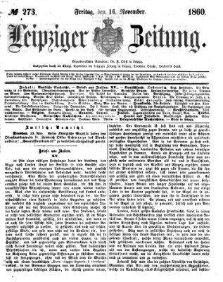 Leipziger Zeitung Freitag 16. November 1860