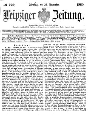 Leipziger Zeitung Dienstag 20. November 1860