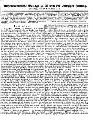 Leipziger Zeitung Dienstag 20. November 1860