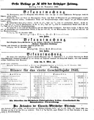 Leipziger Zeitung Freitag 23. November 1860