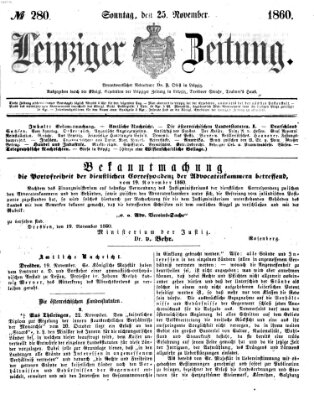 Leipziger Zeitung Sonntag 25. November 1860