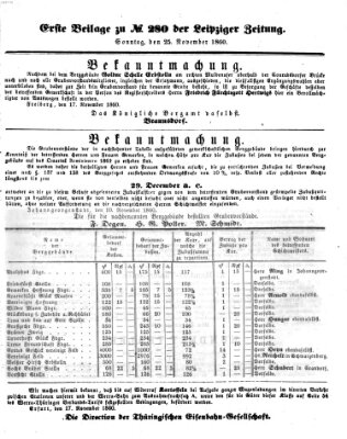 Leipziger Zeitung Sonntag 25. November 1860