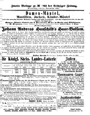 Leipziger Zeitung Donnerstag 29. November 1860