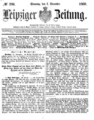 Leipziger Zeitung Sonntag 2. Dezember 1860