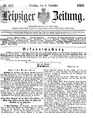 Leipziger Zeitung Dienstag 4. Dezember 1860