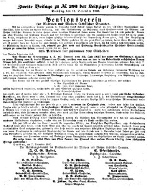 Leipziger Zeitung Dienstag 11. Dezember 1860