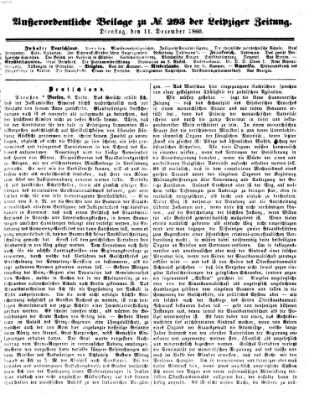 Leipziger Zeitung Dienstag 11. Dezember 1860