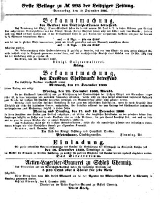 Leipziger Zeitung Donnerstag 13. Dezember 1860