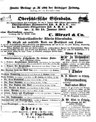 Leipziger Zeitung Freitag 14. Dezember 1860