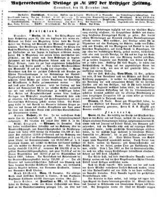 Leipziger Zeitung Samstag 15. Dezember 1860