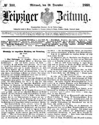 Leipziger Zeitung Mittwoch 19. Dezember 1860