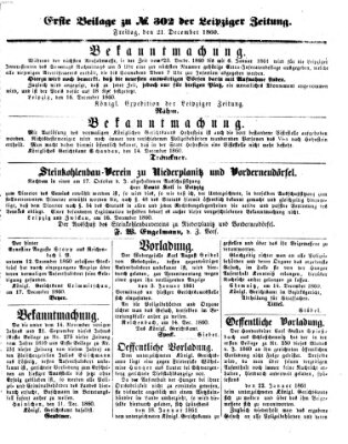 Leipziger Zeitung Freitag 21. Dezember 1860