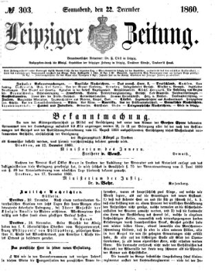 Leipziger Zeitung Samstag 22. Dezember 1860