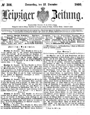 Leipziger Zeitung Donnerstag 27. Dezember 1860