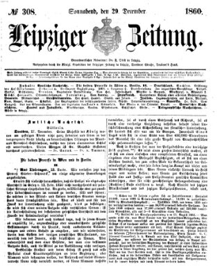 Leipziger Zeitung Samstag 29. Dezember 1860