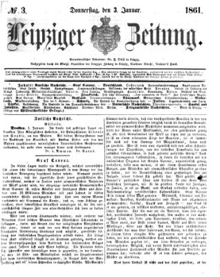 Leipziger Zeitung Donnerstag 3. Januar 1861