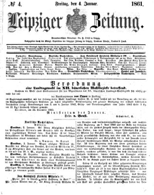 Leipziger Zeitung Freitag 4. Januar 1861