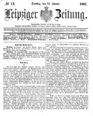 Leipziger Zeitung Dienstag 15. Januar 1861