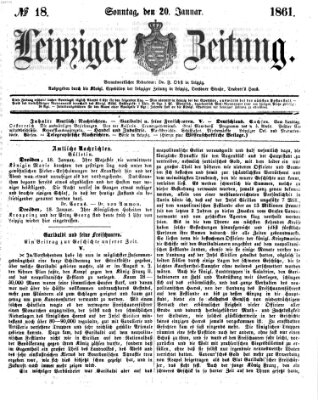 Leipziger Zeitung Sonntag 20. Januar 1861