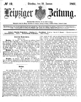 Leipziger Zeitung Dienstag 22. Januar 1861