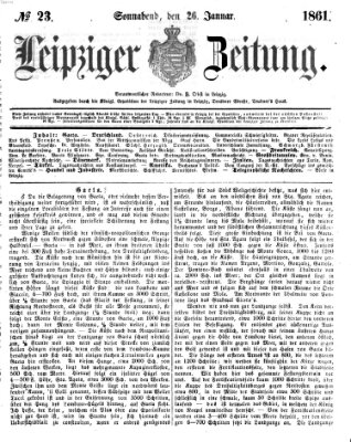 Leipziger Zeitung Samstag 26. Januar 1861