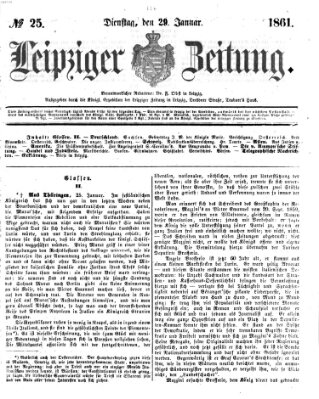 Leipziger Zeitung Dienstag 29. Januar 1861