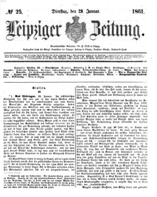 Leipziger Zeitung Dienstag 29. Januar 1861