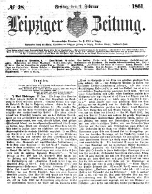 Leipziger Zeitung Freitag 1. Februar 1861