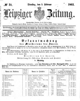 Leipziger Zeitung Dienstag 5. Februar 1861