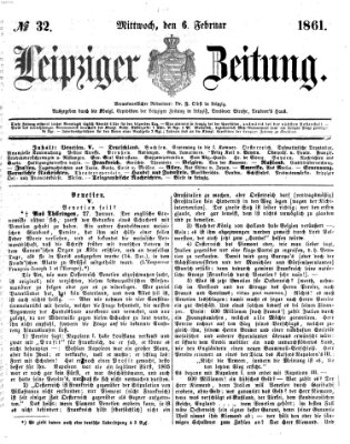 Leipziger Zeitung Mittwoch 6. Februar 1861