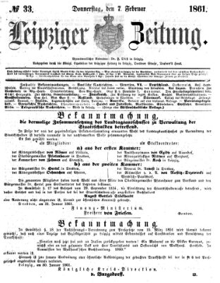 Leipziger Zeitung Donnerstag 7. Februar 1861