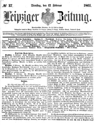 Leipziger Zeitung Dienstag 12. Februar 1861