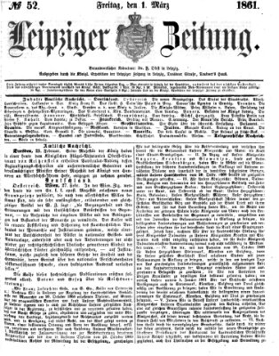 Leipziger Zeitung Freitag 1. März 1861