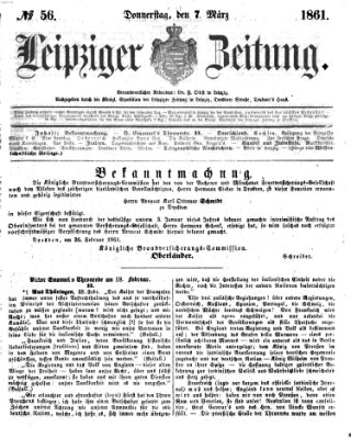 Leipziger Zeitung Donnerstag 7. März 1861