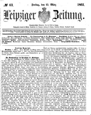 Leipziger Zeitung Freitag 15. März 1861