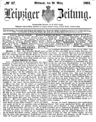 Leipziger Zeitung Mittwoch 20. März 1861