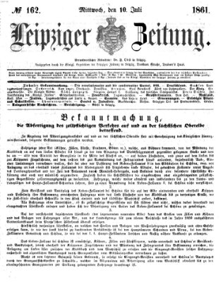 Leipziger Zeitung Mittwoch 10. Juli 1861