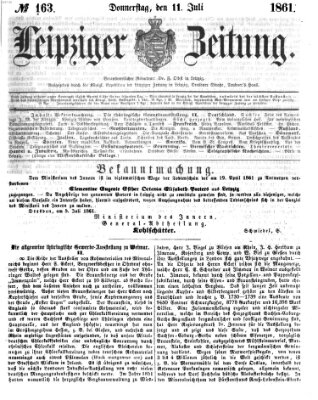 Leipziger Zeitung Donnerstag 11. Juli 1861