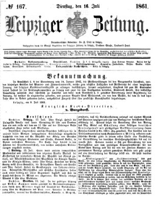 Leipziger Zeitung Dienstag 16. Juli 1861