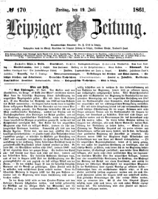 Leipziger Zeitung Freitag 19. Juli 1861