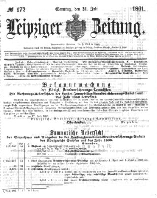 Leipziger Zeitung Sonntag 21. Juli 1861