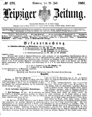 Leipziger Zeitung Sonntag 28. Juli 1861