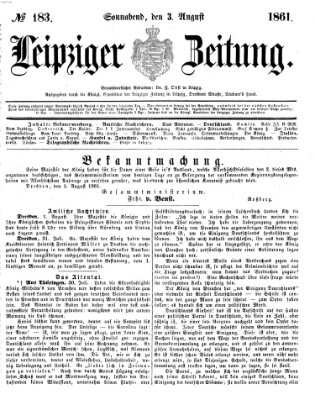 Leipziger Zeitung Samstag 3. August 1861