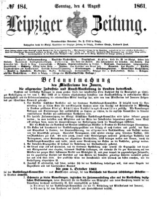 Leipziger Zeitung Sonntag 4. August 1861